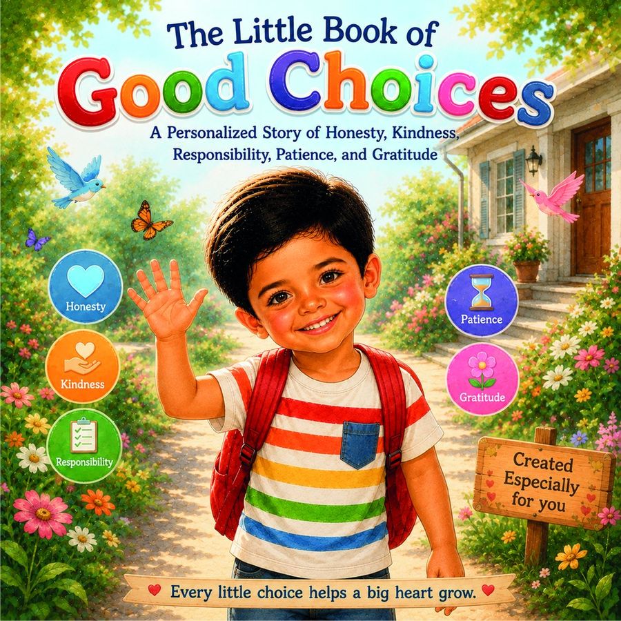 The Little Book of Good Choices - the illustrated cover before personalisation